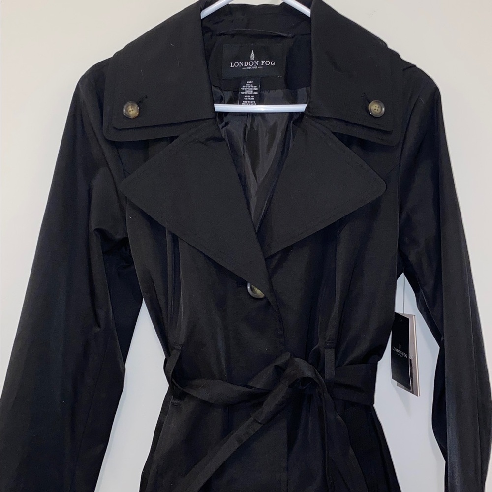 NWT London Fog Hooded Trench Coat